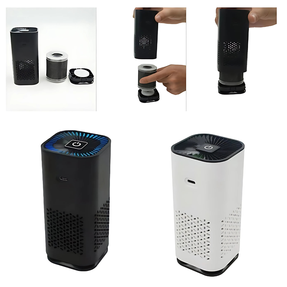 Portable USB Air Purifier with HEPA Filters for Home and Travel